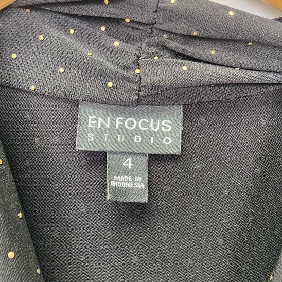 Enfocus Studio Black Sleeveless Studded Dress Size 4 - Picture 5 of 9